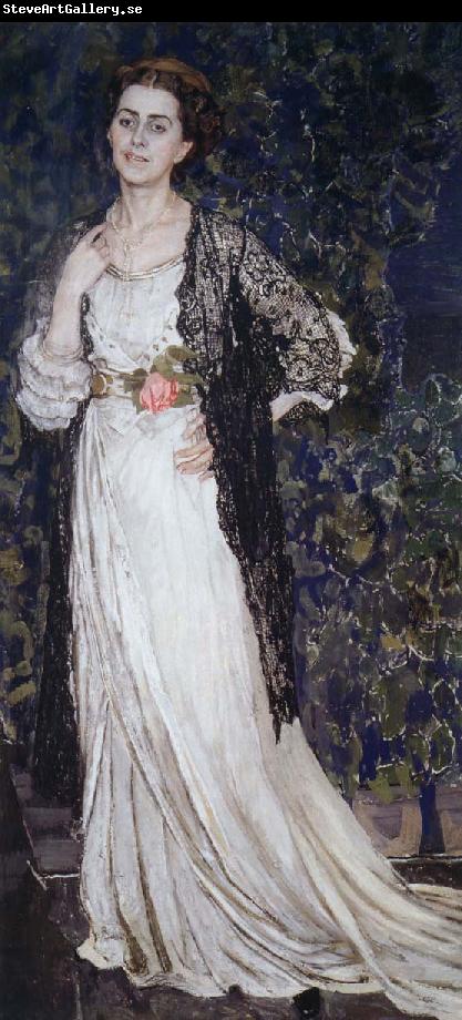 Alexander Yakovlevich GOLOVIN The Portrait of Mrs.Makovska